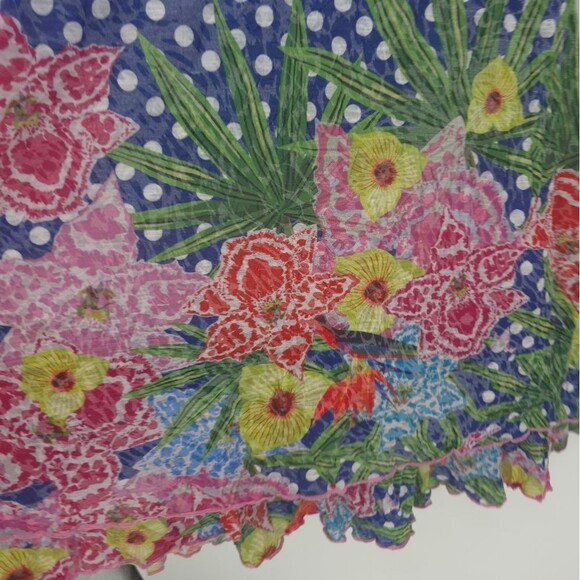 Carine Darcy Dress Summer Garden Floral Burnout Dress A-Line Burnout Polkadot - Picture 6 of 16